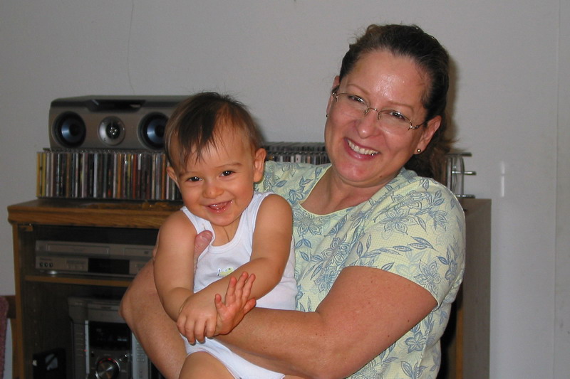 Mom and Sterling last summer